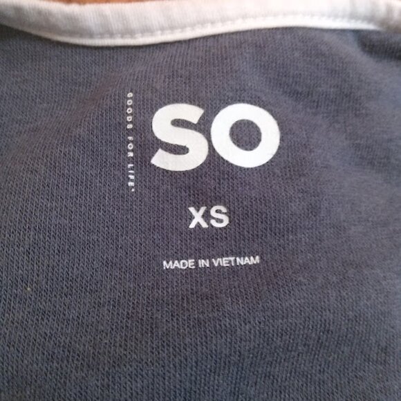 SO Vintage Y2k Inspired Sporty Retro Contrast Binding Terry Cloth Crop Top XS - Picture 3 of 7